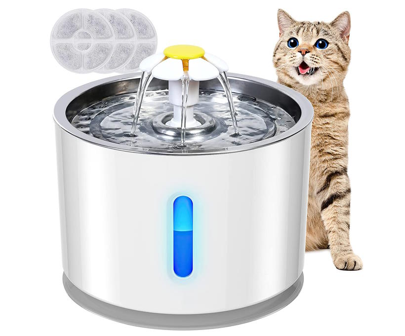 Petiigo Fontaine à Eau silencieuse pour Chat 2.4L