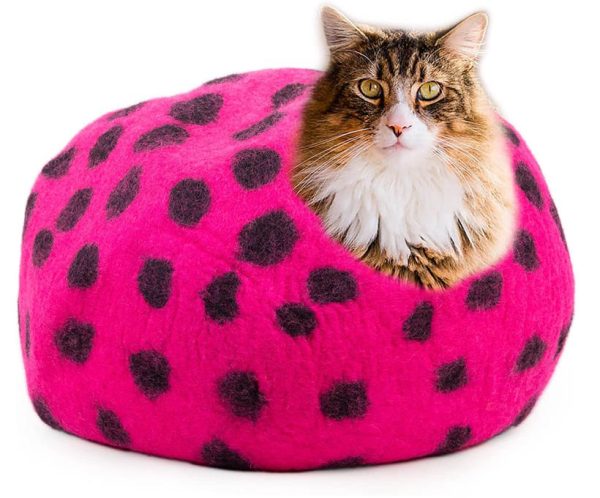 lit en laine pour chat fait main woolygon