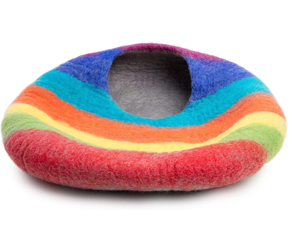 lit en laine pour chat fait main woolygon