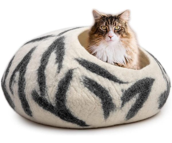 lit en laine pour chat fait main woolygon