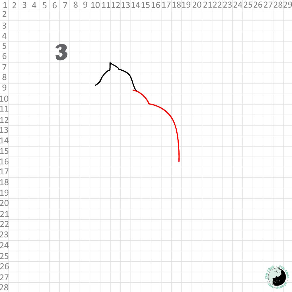 dessiner chat de cote 3